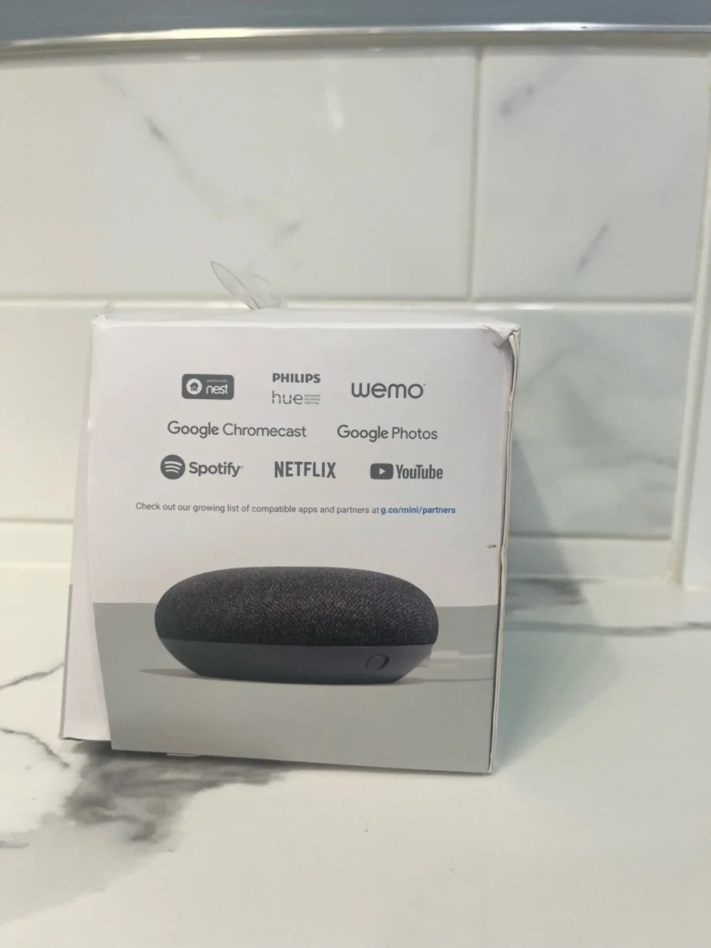 New Open BoxGoogle Home Mini Bluetooth Speaker Smart‎ Assistant Charcoal GA00216